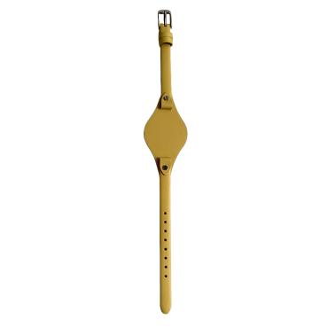 Bratara ceas Cyrax, compatibila ceas Fossil ES, 8 mm, din piele, Galben antichizat