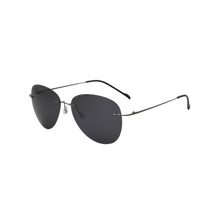 Ochelari soare aviator, polarizati, albastru, cu toc