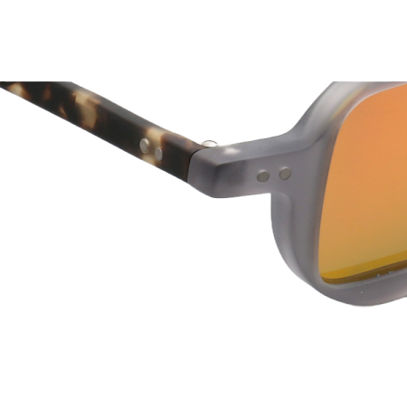 Ochelari soare retro cu toc, polarizati, portocaliu, 35x29x145