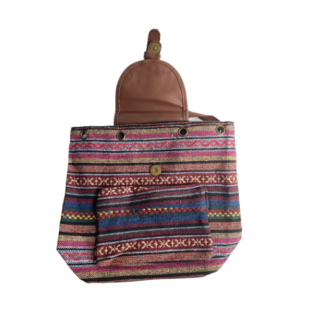 Rucsac dama, material textil, roz, 25cm x 25cm x 15cm