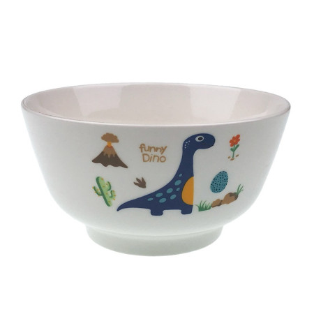 Bol din ceramica, pentru copii, cu dinozauri, Φ13 cm