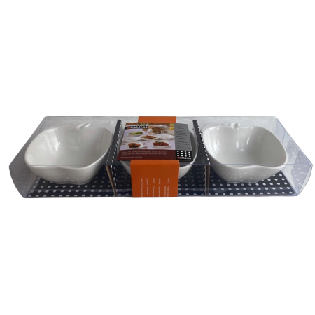 Sosiera ceramica si suport de lemn, 3 piese, 100 ml vas
