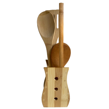 Set 2 linguri, 1 paleta, 1 cleste, lemn