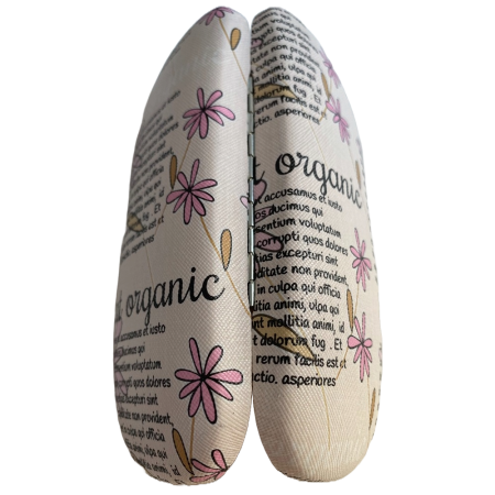 Toc ochelari piele ecologica, 16 x 6 x 4 cm, Crem