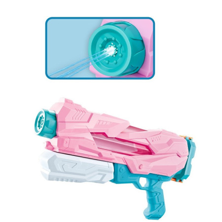 Pistol cu Apa pentru Copii, Rezervor, Pentru Piscina/Plaja, Cyrax, 6ani+,  5 duze, Quick Fill, Roz, 800ML