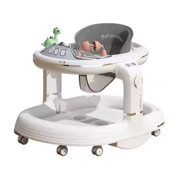 Premergator 4in1, Cyrax, Antemergator, Balansoar, Scaun de Masa, Functie Muzicala, din ABS, Roti Universale, Inaltime Reglabila, Sistem Antirasturnare, Greutate Portanta 25 kg, +6 Luni, Alb