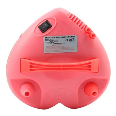 Cyrax Pompa Electrica Pentru Umflat Baloane, 600 W, in Forma de Inima, Doua Capete de Umflat, din Plastic, Rosu