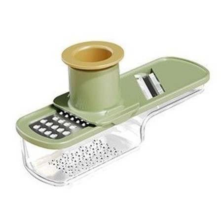 Razatoare Manuala, Cyrax, cu Recipient de Stocare, pentru Legume, din Plastic si Otel Inoxidabil, Multifunctionala, Verde