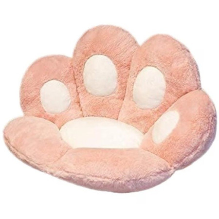 Perna Decorativa,  Model Laba de Pisica, din Plus, pentru Scaun/Canapea/Podea, 80 x 70 cm, Roz