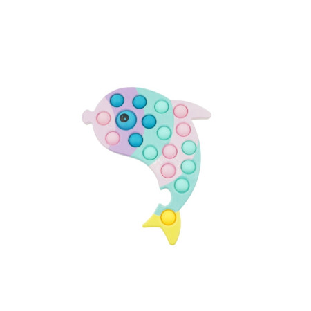 Jucarie senzoriala antistres, Simple Dimple, Delfin, Macarons,Cyrax