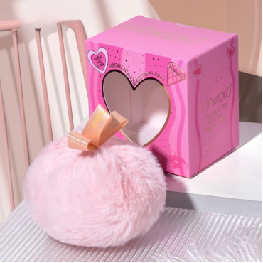 Aplicator pentru Iluminator/Pudra, Tip Buretel Pufos, Kevin & Coco, 9.6 x 9.6 x 7.2cm, Roz