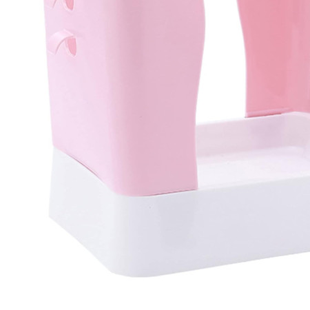 Cos de Gunoi Extensibil,  din Plastic, Reglabil, Pliabil, Versatil, pentru Bucatarie, Baie sau Birou, Cos Universal, 21x25x17 cm, Roz Alb