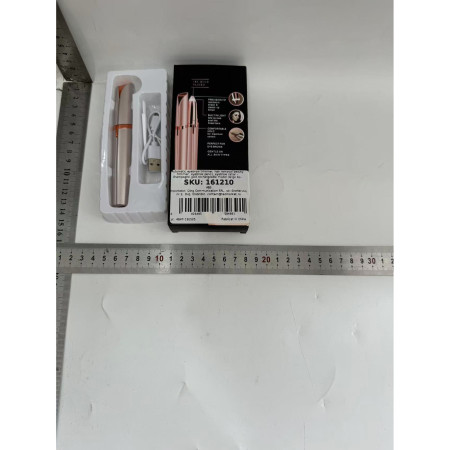 Trimmer Facial, Cyrax, pentru Sprancene, Incarcare USB, 1.5 x 13 cm, din ABS, Sampanie