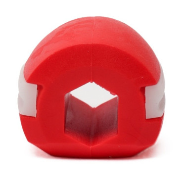 Dispozitiv de Tonifiere Faciala,  din Silicon, Corectare Mandibula/Maxilar, Rosu