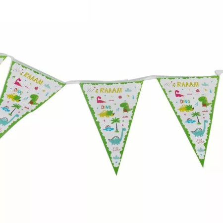 Set 10 Stegulete Tip Banner, Cyrax, Colectia Dino Park, 28.5 x 20 cm, din Hartie Cretata, Multicolor