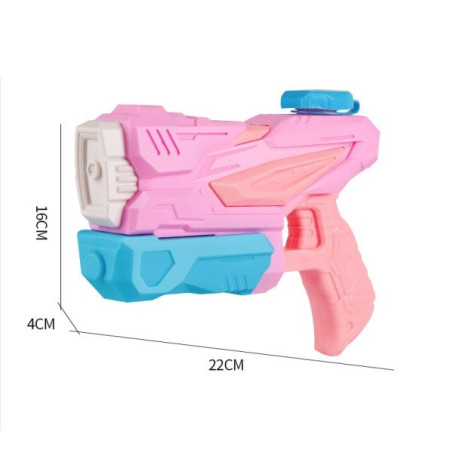Pistol cu Apa pentru Copii, Rezervor, Pentru Piscina/Plaja, Cyrax, 6ani+,  3 duze, Roz, 300ML