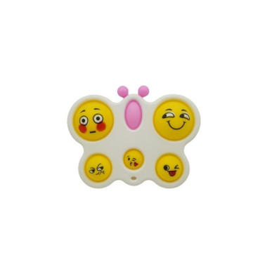 Jucarie Antistres Cyrax - Fidget Toy, Simple Dimple, Fluture, Alb