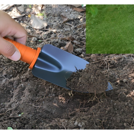 Set 12 Unelte de Gradina,  pentru Plantare Prelucrare Sol si Ingrijire Plante, Manere Portocalii, Material PVC si Cardboard, Cutie Inclusa, 37x28 cm, Negru