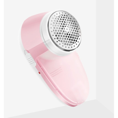 Aparat Pentru Curatat Scame, Par Si Praf,  Pentru Diferite Tipuri De Material, Cu Lame Din Otel Inoxidabil, Incarcare Prin USB Type-C, Cu Perie De Curatare si Cablu USB Incluse, 13x7 cm, Roz