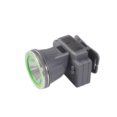 Lanterna LED de Montat pe Cap,  cu Raza Lunga de Zoom, Reincarcabila USB, Far Telescopic, Rezistent la Apa, Reglabil, pentru Pescuit in Aer Liber, Camping, Lumina Puternica, Lanterna, 8.6x7.5x6.5cm, Gri