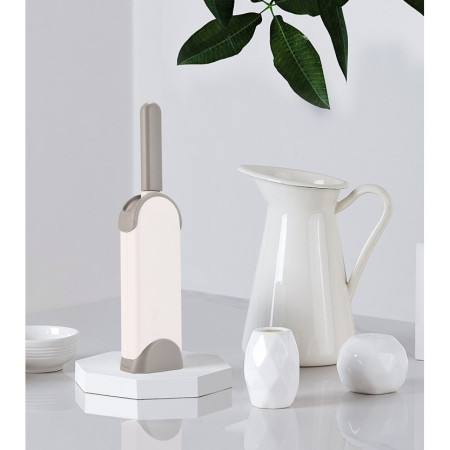 Perie Electrostatica,  Pentru Curatarea Parului de pe Haine si Tapiterii, 2 Fete, Autocuratare, 33 x 7.5 cm, Gri