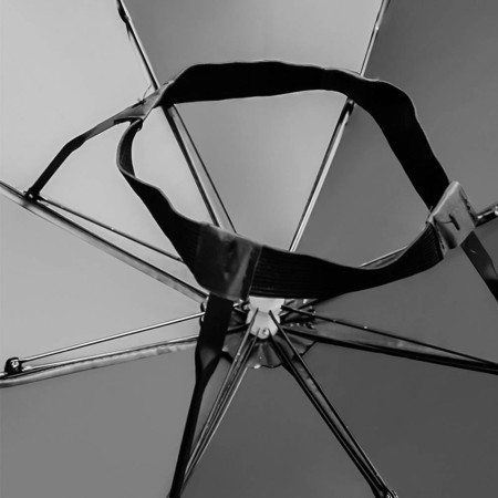 Umbrela de Cap,  Diametru 69 cm, Banda Elastica de Cap, Protectie UV/Ploaie, Negru