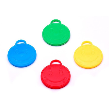 Set 4 Greutati pentru Baloanele cu Heliu, Cyrax, 32 grame, 8 grame Fiecare, Plastic, Forma Smiley Face, Multicolor