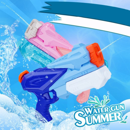 Pistol cu Apa pentru Copii, Rezervor, Pentru Piscina/Plaja, Cyrax, 6ani+,  3 duze, Roz, 500ML