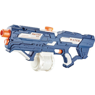 Pistol cu Apa pentru Copii, Rezervor 600ml, Cyrax, 14ani+, cu baterie 1500mAh, Electric Burst, Albastru/Alb, 1000ML
