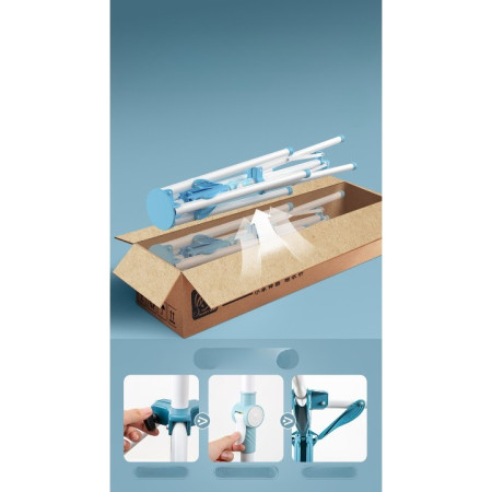 Uscator de  Rufe,  Tip Umbrela, Pliabil, Telescopic, pentru Interior-Exterior, cu Patru Tije, Picior Anti-Alunecare, Inaltime Ajustabila, 108 pana la 165 cm