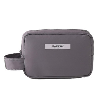 Portfard, Cyrax, cu Maner, Material Impermeabil, pentru Cosmetice, 16 x 11 x 7 cm, Gri