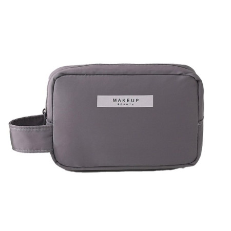 Portfard, Cyrax, cu Maner, Material Impermeabil, pentru Cosmetice, 16 x 11 x 7 cm, Gri