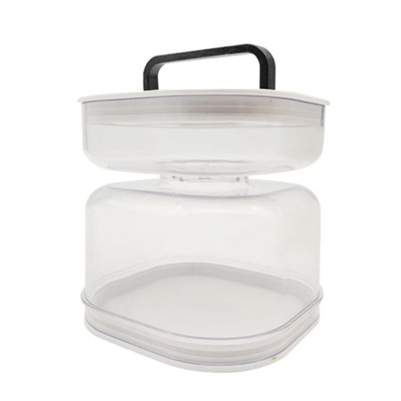 Borcan pentru Muraturi, Cyrax, cu Separator pentru Lichide, Ermetic, Termorezistent, Tip Clepsidra, 1400 ml, ABS, Alb, 13.5x9.5 cm