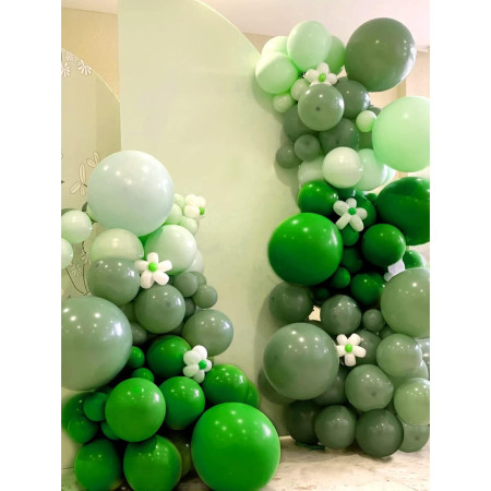 Set 12 Baloane, Cyrax, din Latex Standard, 30 cm, Verde