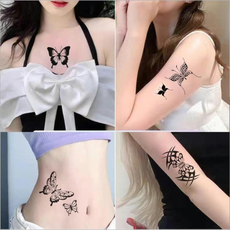 Set 30 Tatuaje Temporare, Cyrax, pe Baza de Apa, Model 3, Negru