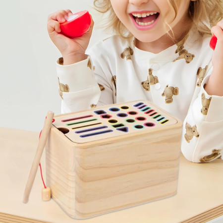 Jucarie de Sortare, Cyrax, din Lemn, +36 Luni, Tip Montessori, Multicolor