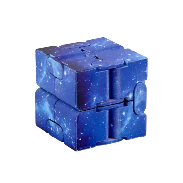 Cyrax Jucarie Interactiva Antistres cu Miscari Infinite, Cub Magic, 3 ani, 4x4x4cm, Albastru