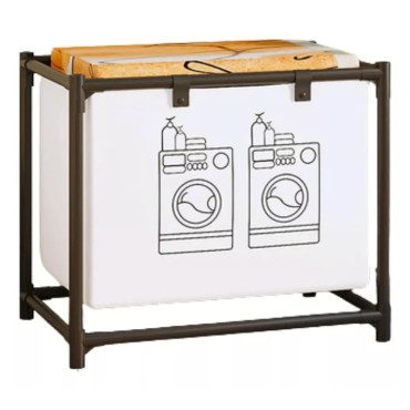 Cos de Rufe,  1 Cos, Cadru de Otel Inoxidabil, 97 x 44 x 57 cm, Negru