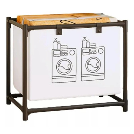 Cos de Rufe,  1 Cos, Cadru de Otel Inoxidabil, 97 x 44 x 57 cm, Negru