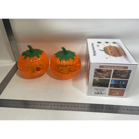 Set 2 Capcane pentru Insecte,  Forma de Dovleac, 12x9.2x12.2 cm, din ABS, Portocaliu