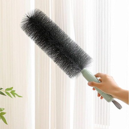 Perie Multifunctionala 2in1,  de Curatare a Prafului, 38 x 11 cm, Perie si Burete, Verde
