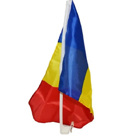 Set 100 Steaguri Tricolor Auto,  45 cm x 30 cm, Stegulet, Drapel