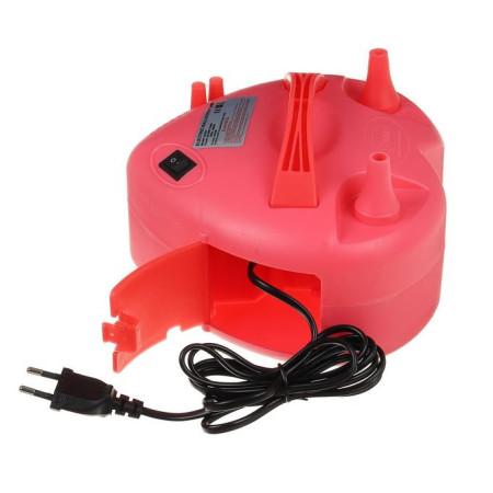 Cyrax Pompa Electrica Pentru Umflat Baloane, 600 W, in Forma de Inima, Doua Capete de Umflat, din Plastic, Rosu