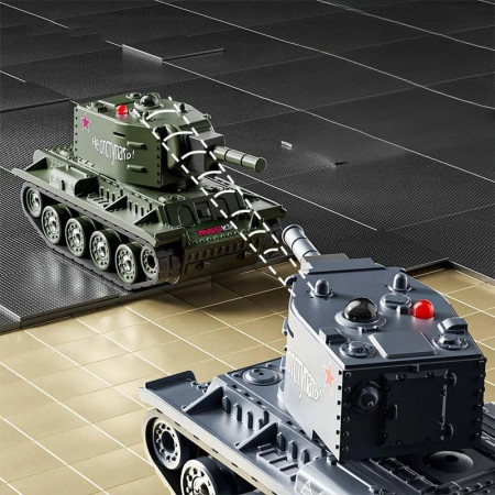 Mini Tanc cu Telecomanda, Cyrax, Wireless, 4 x 8 x 4 cm, cu Infrarosu, Gri