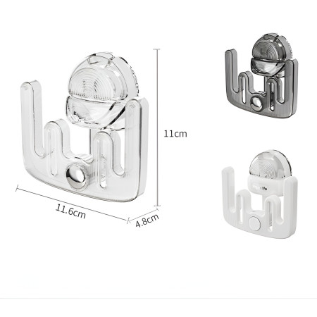 Suport pentru Incaltamintea de Casa,  fara Perforare, Montare pe Perete, Prindere Adeziva, 11.6x11x4.8cm, Alb