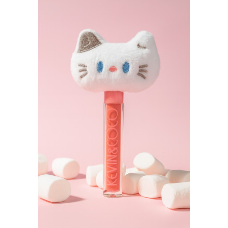 Luciu de Buze, Kevin&Coco, Animat de Plus, Model Pisica, Alb