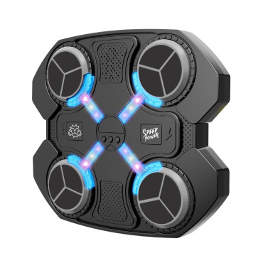Jucarie de Boxat cu Muzica si Lumini, Cyrax, Manusi Incluse, 32.5x28x7.4 cm, 930 g, Negru