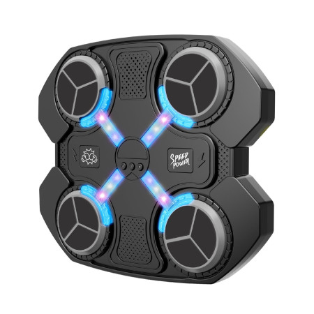 Jucarie de Boxat cu Muzica si Lumini, Cyrax, Manusi Incluse, 32.5x28x7.4 cm, 930 g, Negru