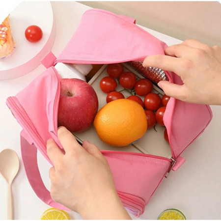 Geantă Frigorifică, Cyrax, cu Desene Animat 3D, Portabilă pentru Copii, de Prânz, din Pânză Oxford, 27.5x18x20 cm, Model Unicorn, Roz