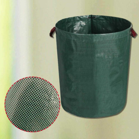 Sac de Colectare a Frunzelor,  Cos Sac pentru Gradina, Sac de Depozitare a Frunzelor, 45 x 76 cm, 120 l, Verde